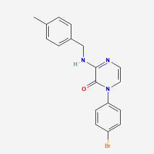 molecular formula C18H16BrN3O B2600627 1-(4-bromophenyl)-3-((4-methylbenzyl)amino)pyrazin-2(1H)-one CAS No. 899950-68-6
