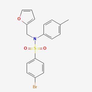 4-bromo-N-(furan-2-ylmethyl)-N-(p-tolyl)benzenesulfonamide