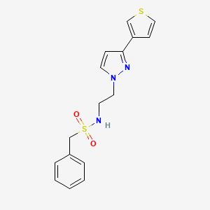 1-phenyl-N-(2-(3-(thiophen-3-yl)-1H-pyrazol-1-yl)ethyl)methanesulfonamide