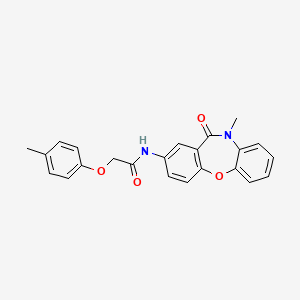 molecular formula C23H20N2O4 B2600639 N-(10-甲基-11-氧代-10,11-二氢二苯并[b,f][1,4]噁氮杂菲-2-基)-2-(对甲苯氧基)乙酰胺 CAS No. 922107-65-1