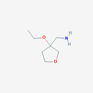 molecular formula C7H15NO2 B2600650 (3-乙氧基氧杂环-3-基)甲胺 CAS No. 1482910-53-1