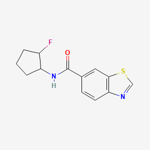 molecular formula C13H13FN2OS B2600653 N-(2-氟环戊基)-1,3-苯并噻唑-6-甲酰胺 CAS No. 2201878-88-6