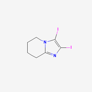 molecular formula C7H8I2N2 B2600665 2,3-二碘-5,6,7,8-四氢咪唑并[1,2-a]吡啶 CAS No. 1373338-07-8