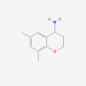 molecular formula C11H15NO B2600704 6,8-dimethyl-3,4-dihydro-2H-1-benzopyran-4-amine CAS No. 746586-40-3