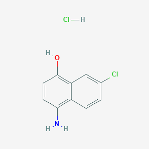 molecular formula C10H9Cl2NO B2600706 4-氨基-7-氯萘酚；盐酸盐 CAS No. 2247102-57-2