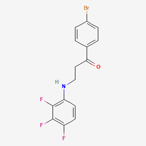 molecular formula C15H11BrF3NO B2600709 1-(4-Bromophenyl)-3-(2,3,4-trifluoroanilino)-1-propanone CAS No. 868255-59-8