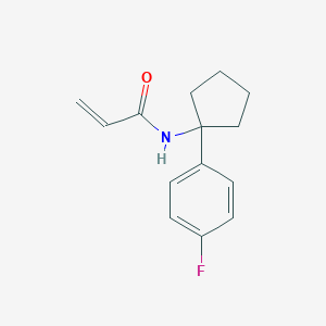 molecular formula C14H16FNO B2600781 N-[1-(4-Fluorophenyl)cyclopentyl]prop-2-enamide CAS No. 2361656-27-9
