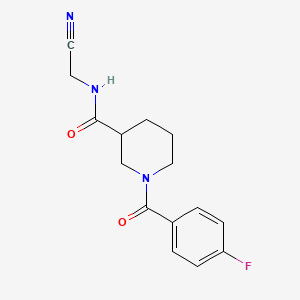 molecular formula C15H16FN3O2 B2600787 N-(Cyanomethyl)-1-(4-fluorobenzoyl)piperidine-3-carboxamide CAS No. 2249022-66-8