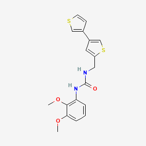molecular formula C18H18N2O3S2 B2600793 1-(2,3-Dimethoxyphenyl)-3-[(4-thiophen-3-ylthiophen-2-yl)methyl]urea CAS No. 2380043-53-6