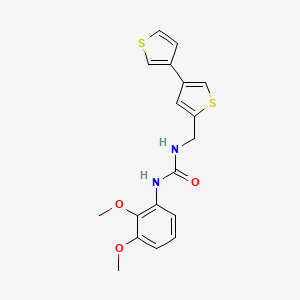 molecular formula C18H18N2O3S2 B2600793 3-({[3,3'-Bithiophene]-5-yl}methyl)-1-(2,3-dimethoxyphenyl)urea CAS No. 2380043-53-6