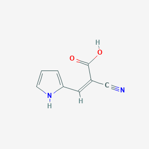 molecular formula C8H6N2O2 B2600806 2-氰基-3-(1H-吡咯-2-基)丙烯酸 CAS No. 122520-93-8