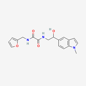 molecular formula C18H19N3O4 B2600816 N'-[(furan-2-yl)methyl]-N-[2-hydroxy-2-(1-methyl-1H-indol-5-yl)ethyl]ethanediamide CAS No. 2034441-32-0