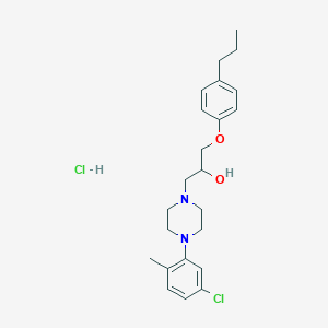 1-(4-(5-Chloro-2-methylphenyl)piperazin-1-yl)-3-(4-propylphenoxy)propan-2-ol hydrochloride