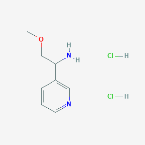 molecular formula C8H14Cl2N2O B2600828 2-甲氧基-1-(吡啶-3-基)乙胺二盐酸盐 CAS No. 2097897-76-0