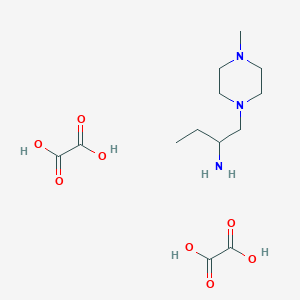 molecular formula C13H25N3O8 B2600835 二草酸-1-(4-甲基哌嗪-1-基)丁-2-胺 CAS No. 2034352-39-9