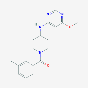molecular formula C18H22N4O2 B2600847 [4-[(6-Methoxypyrimidin-4-yl)amino]piperidin-1-yl]-(3-methylphenyl)methanone CAS No. 2415520-82-8