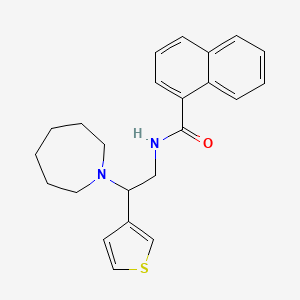 B2600851 N-(2-(azepan-1-yl)-2-(thiophen-3-yl)ethyl)-1-naphthamide CAS No. 946374-87-4