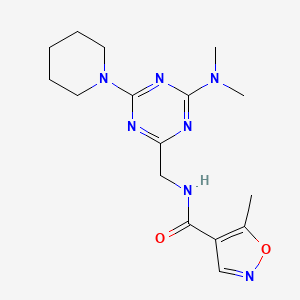 N-((4-(dimethylamino)-6-(piperidin-1-yl)-1,3,5-triazin-2-yl)methyl)-5-methylisoxazole-4-carboxamide
