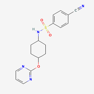 4-cyano-N-((1r,4r)-4-(pyrimidin-2-yloxy)cyclohexyl)benzenesulfonamide