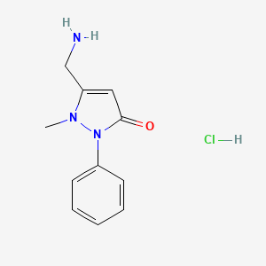5-(Aminomethyl)-1-methyl-2-phenyl-1,2-dihydro-3H-pyrazol-3-one hydrochloride