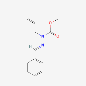 molecular formula C13H16N2O2 B2600987 Ethyl 1-allyl-2-benzylidenehydrazinecarboxylate CAS No. 111508-26-0