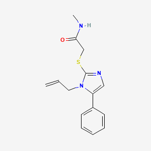 molecular formula C15H17N3OS B2600990 2-((1-烯丙基-5-苯基-1H-咪唑-2-基)硫代)-N-甲基乙酰胺 CAS No. 1207009-37-7