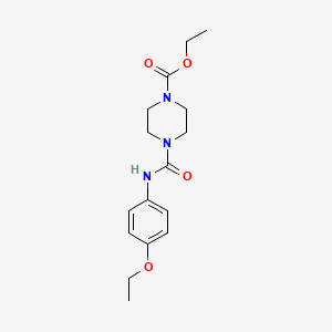molecular formula C16H23N3O4 B2600994 4-[(4-乙氧苯基)氨基甲酰基]哌嗪-1-羧酸乙酯 CAS No. 1022100-71-5