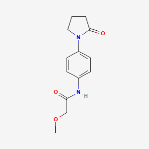 molecular formula C13H16N2O3 B2600997 2-methoxy-N-(4-(2-oxopyrrolidin-1-yl)phenyl)acetamide CAS No. 923102-47-0
