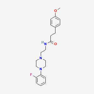 molecular formula C22H28FN3O2 B2601039 N-(2-(4-(2-氟苯基)哌嗪-1-基)乙基)-3-(4-甲氧基苯基)丙酰胺 CAS No. 1049417-04-0