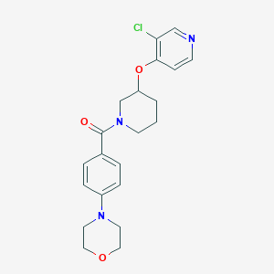 molecular formula C21H24ClN3O3 B2601044 (3-((3-Chloropyridin-4-yl)oxy)piperidin-1-yl)(4-morpholinophenyl)methanone CAS No. 2034575-57-8