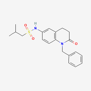 molecular formula C20H24N2O3S B2601048 N-(1-苄基-2-氧代-1,2,3,4-四氢喹啉-6-基)-2-甲基丙烷-1-磺酰胺 CAS No. 946221-60-9