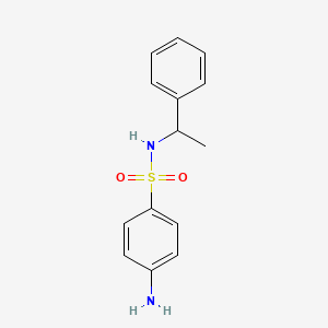 molecular formula C14H16N2O2S B2601058 4-氨基-N-(1-苯乙基)苯磺酰胺 CAS No. 79867-70-2