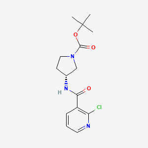 molecular formula C15H20ClN3O3 B2601063 (R)-tert-Butyl 3-(2-chloronicotinamido)pyrrolidine-1-carboxylate CAS No. 1354018-47-5