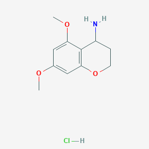 5,7-Dimethoxy-3,4-dihydro-2H-chromen-4-amine;hydrochloride