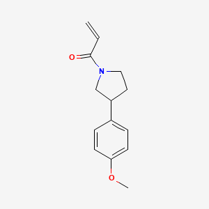 molecular formula C14H17NO2 B2601084 1-[3-(4-Methoxyphenyl)pyrrolidin-1-yl]prop-2-en-1-one CAS No. 2192395-51-8
