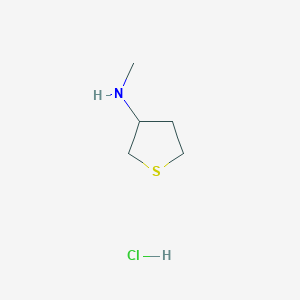 molecular formula C5H12ClNS B2601086 N-methylthiolan-3-amine hydrochloride CAS No. 2227107-35-7; 933727-56-1