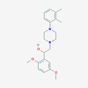 molecular formula C22H30N2O3 B2601101 1-(2,5-二甲氧基苯基)-2-(4-(2,3-二甲基苯基)哌嗪-1-基)乙醇 CAS No. 1251547-69-9