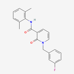 molecular formula C21H19FN2O2 B2601107 N-(2,6-dimethylphenyl)-1-(3-fluorobenzyl)-2-oxo-1,2-dihydropyridine-3-carboxamide CAS No. 1005297-64-2