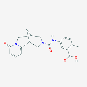 molecular formula C20H21N3O4 B2601108 2-甲基-5-{[(8-氧代-1,5,6,8-四氢-2H-1,5-甲基吡啶并[1,2-a][1,5]二氮杂环-3(4H)-基)羰基]氨基}苯甲酸 CAS No. 1798026-59-1