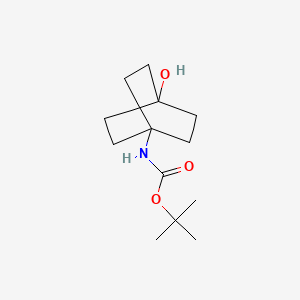 molecular formula C13H23NO3 B2601110 叔丁基（4-羟基双环[2.2.2]辛烷-1-基）氨基甲酸酯 CAS No. 1252672-84-6