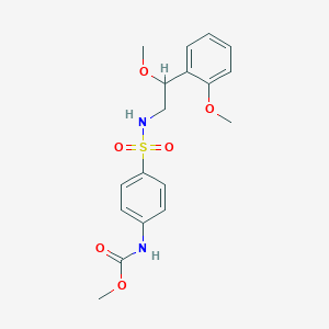 molecular formula C18H22N2O6S B2601114 methyl (4-(N-(2-methoxy-2-(2-methoxyphenyl)ethyl)sulfamoyl)phenyl)carbamate CAS No. 1798462-90-4