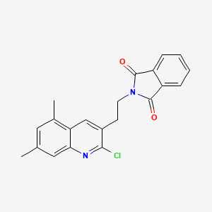 molecular formula C21H17ClN2O2 B2601136 2-[2-(2-chloro-5,7-dimethylquinolin-3-yl)ethyl]-2,3-dihydro-1H-isoindole-1,3-dione CAS No. 1332529-87-9