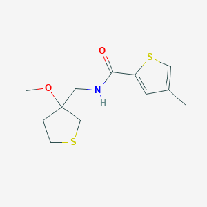 molecular formula C12H17NO2S2 B2601151 N-((3-methoxytetrahydrothiophen-3-yl)methyl)-4-methylthiophene-2-carboxamide CAS No. 1448123-68-9