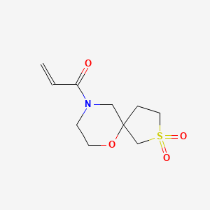 B2601152 1-(2,2-Dioxo-6-oxa-2lambda6-thia-9-azaspiro[4.5]decan-9-yl)prop-2-en-1-one CAS No. 2361657-74-9