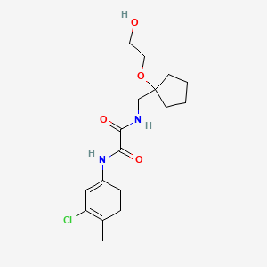N1-(3-chloro-4-methylphenyl)-N2-((1-(2-hydroxyethoxy)cyclopentyl)methyl)oxalamide