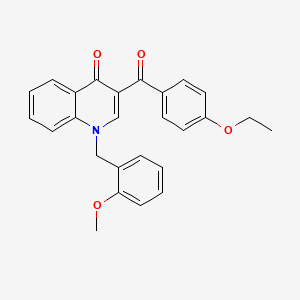 molecular formula C26H23NO4 B2601177 3-(4-ethoxybenzoyl)-1-(2-methoxybenzyl)quinolin-4(1H)-one CAS No. 866813-24-3