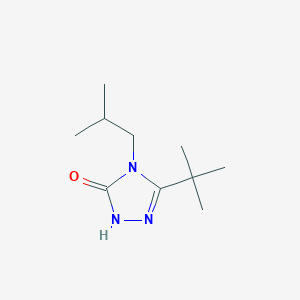 molecular formula C10H19N3O B2601204 3-tert-butyl-4-(2-methylpropyl)-4,5-dihydro-1H-1,2,4-triazol-5-one CAS No. 2197805-64-2