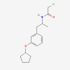 molecular formula C16H22ClNO2 B2601215 2-Chloro-N-[1-(3-cyclopentyloxyphenyl)propan-2-yl]acetamide CAS No. 2411304-99-7