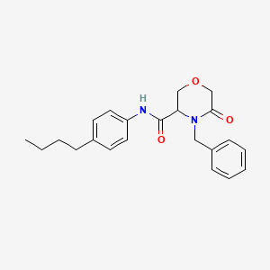 molecular formula C22H26N2O3 B2601229 4-benzyl-N-(4-butylphenyl)-5-oxomorpholine-3-carboxamide CAS No. 1351581-27-5