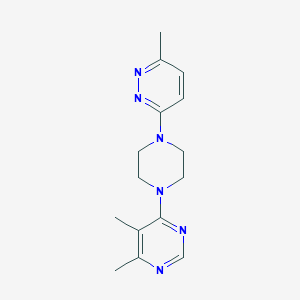 molecular formula C15H20N6 B2601231 4,5-Dimethyl-6-[4-(6-methylpyridazin-3-yl)piperazin-1-yl]pyrimidine CAS No. 2415470-03-8
